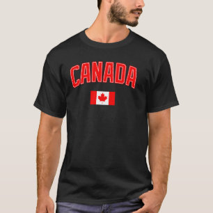 T-shirt Canada Drapeau Varsity Canadien Toronto Rétro Vint