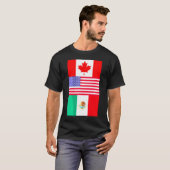 T-shirt Canada États-Unis Mexique Amérique du Nord (Devant entier)
