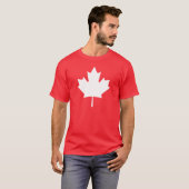 T-shirt Canada | Feuille d'érable blanche du drape (Devant entier)