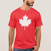 T-shirt Canada | Feuille d'érable blanche du drape (Devant)