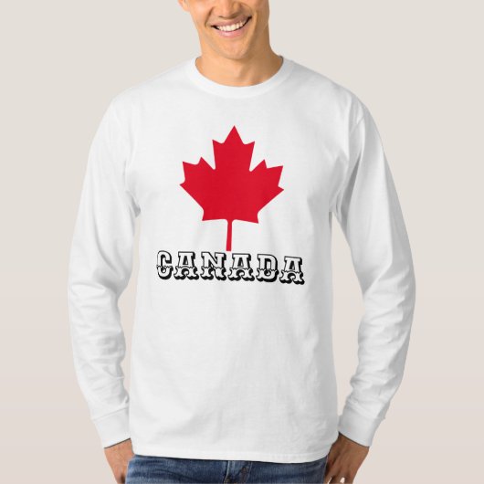 T-SHIRT CANADA - FEUILLES MAPLES - FÊTE DU CANADA (Devant)