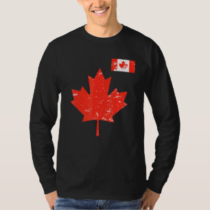 T-shirt Canada Fierté Feuille D'Érable Canadienne Et Drape