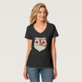 T-shirt Canada Flag Canadian Persian Cat Sunglasses (Devant entier)