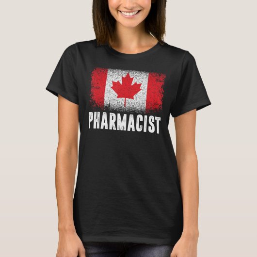 T-shirt Canada Flag Fier Pharmacien canadien 1er juillet P (Devant)