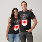T-shirt Canada Flag German Shorthaired Pointer Dog In Pock (Unisexe)