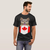 T-shirt Canada Flag Swedish Vallhund Dog In Pocket (Devant entier)