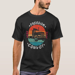 T-shirt Canada Freedom Convoy Flag Us Canadian Truckers Su