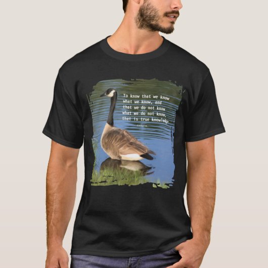 T-shirt Canada Goose Confucius Knowledge Quote (Devant)