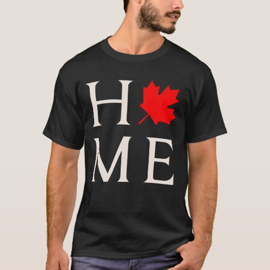 T-shirt canada home maple leaf canadian (Devant)