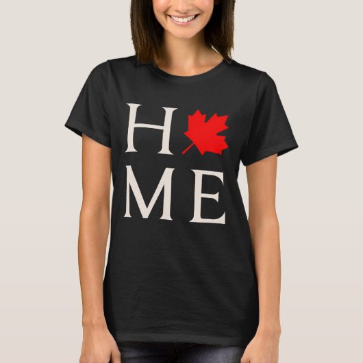 T-shirt canada home maple leaf canadian (Devant)