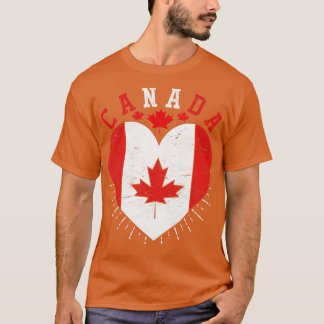 T-shirt Canada Lover Maple Leaf Canadian Flag Heart Canada