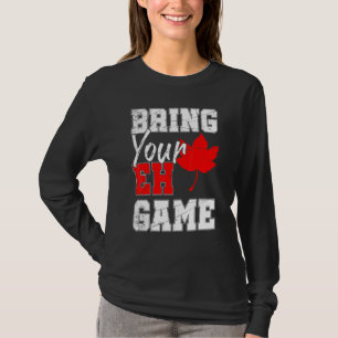 T-shirt Canada Maple Leaf Pays Eh Jeu Canada