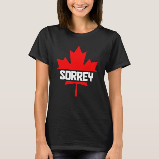 T-shirt Canada Maple Leaf Sorrey Canadian Flag 1 (Devant)