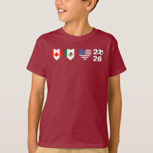 T-shirt Canada Mexique États-Unis accueillant le tournoi d