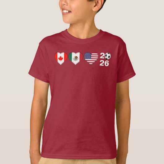 T-shirt Canada Mexique États-Unis accueillant le tournoi d (Devant)