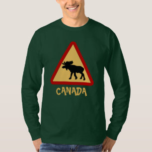 T-shirt Canada, Moose, écriteau de passage d'Elk