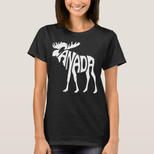 T-shirt Canada Moose Red White Canadian Pride Fête du Cana