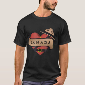 T-shirt Canada Mountie, fête du Canada, J'aime Canada