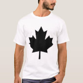 T-shirt Canada Noir classique élégant Feuille d'érable (Devant)