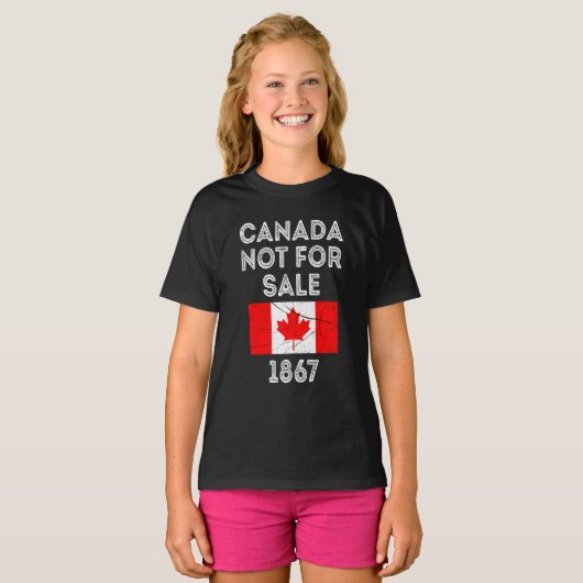 T-shirt Canada non à vendre - Fière et patriotique (Devant entier)