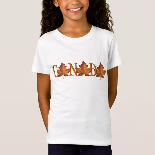 T-shirt Canada pour fille Tee - shirt souvenir du  (Devant)