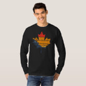 T-shirt Canada Retro Conception de feuille d'érable désaff (Devant entier)