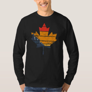 T-shirt Canada Retro Conception de feuille d'érable désaff