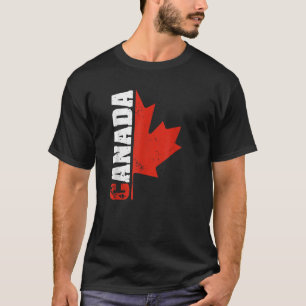 T-shirt Canada USA Amérique Hockey Canadian Maple Leaf