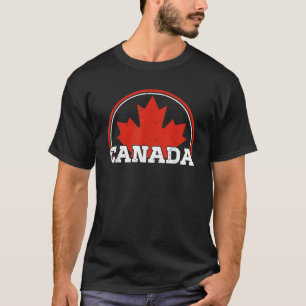 T-shirt Canada USA Amérique Hockey Canadian Maple Leaf