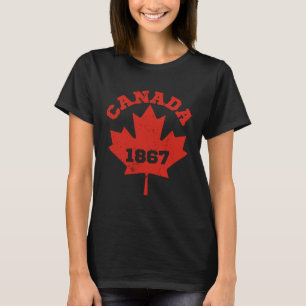T-shirt Canada USA Amérique Hockey Canadian Maple Leaf 1