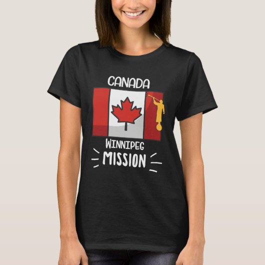 T-shirt Canada Winnipeg Mormon LDS Mission Missionary (Devant)