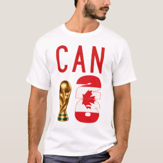 T-shirt Canada WK 2026 met eigen naam en nummer