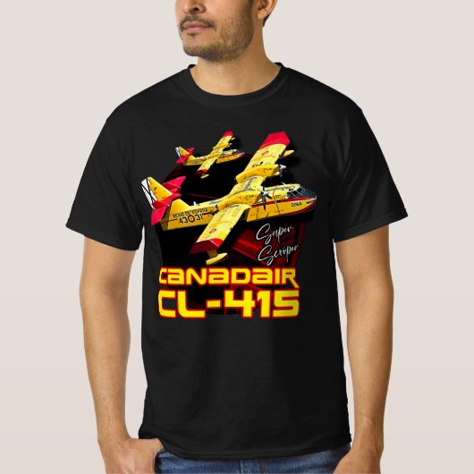 T-shirt Canadair cl-415 Super Scooper - Bombe à feu (Devant)