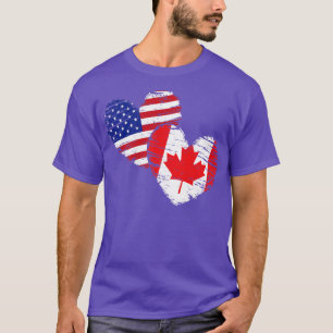 T-shirt Canadian American Friendship USA Canada