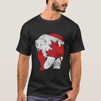 T-shirt Canadian Bear Maple Leaf Canada