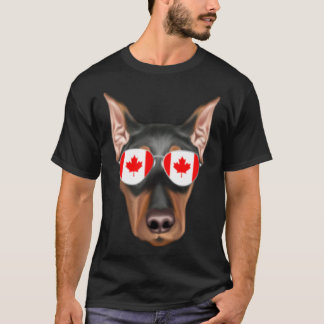 T-shirt Canadian Flag German Pinscher Dog Canada Pocket
