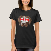 T-shirt Canadian Flag German Wirehaired Pointer Dog Canada (Devant)