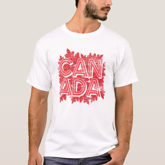 T-shirt Canadian Maple Leaf Canada Pride Pays Canada (Devant)