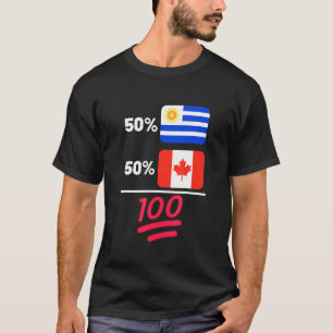 T-shirt Canadian Plus Uruguayan Mix Flag Heritage