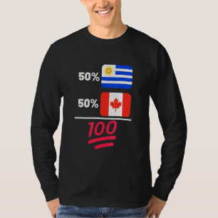 T-shirt Canadian Plus Uruguayan Mix Flag Heritage