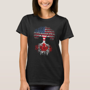 T-shirt Canadian Roots American Gros Canada Drapeau Hommes