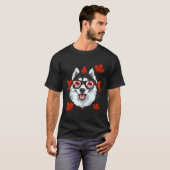 T-shirt Canadian Siberian Husky Chien Maple Leaf Patriotiq (Devant entier)