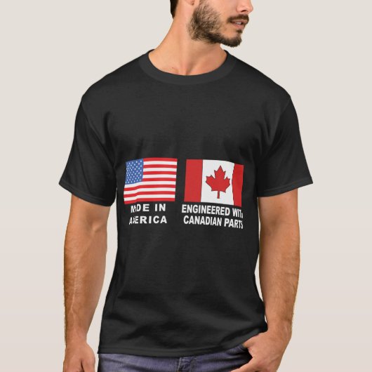 T-shirt canadien américain (Devant)