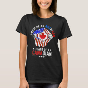 T-shirt Canadien Américain Amérique Fierté Étranger Pays C