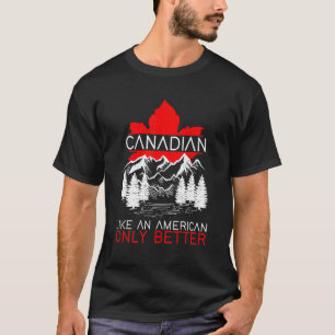 T-shirt Canadien Américain Forestier Feuille d'érable Patr