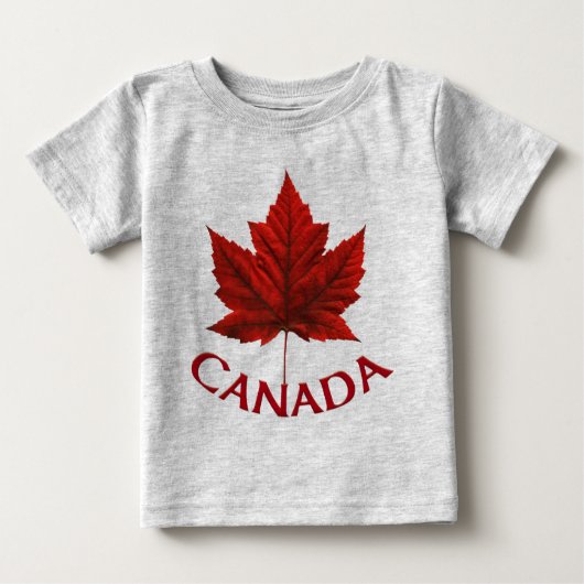 T-shirt canadien bébé Chemise rouge Feuille d'érab (Devant)
