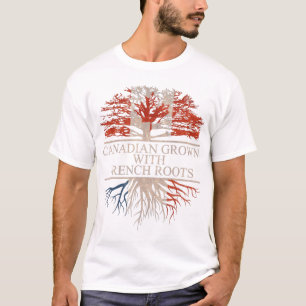 T-shirt canadien cultivé avec des racines françaises vin