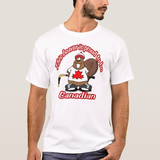 T-shirt canadien de castor (Devant)