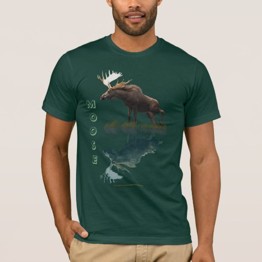 T-shirt canadien de l'orignal dans l'eau (Devant)
