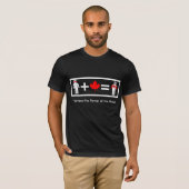 T-shirt Canadien Ninja sur T foncé (Devant entier)